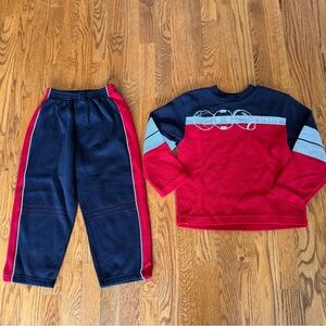 Kids Red & Black Athletic Sweatshirt & Pants Set – Kids Headquarters, Size 6